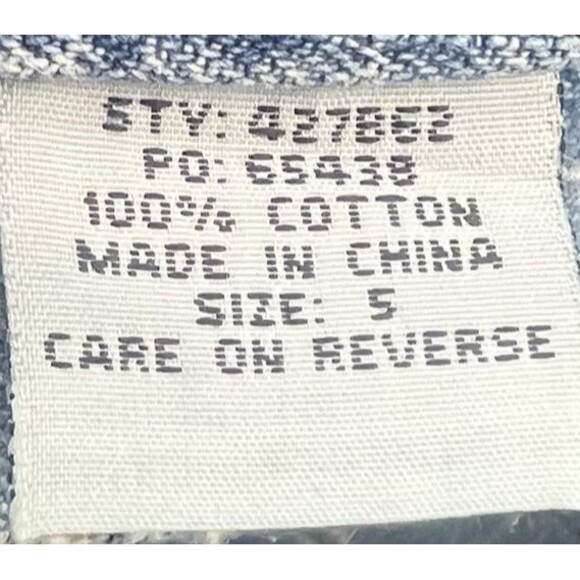 Mudd Denim Skirt Womens 5 Blue Button Front Midi 100% Cotton Casual Y2K 2000s - Picture 15 of 16